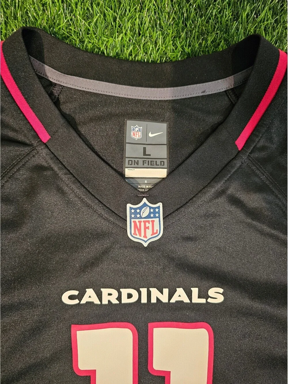Authentic Arizona Cardinals #11 Fitzgerald Black Football Jersey Large